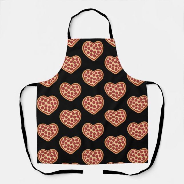 Pizza Heart Shaped Niedlich Valentinstag Schürze (Vorderseite)