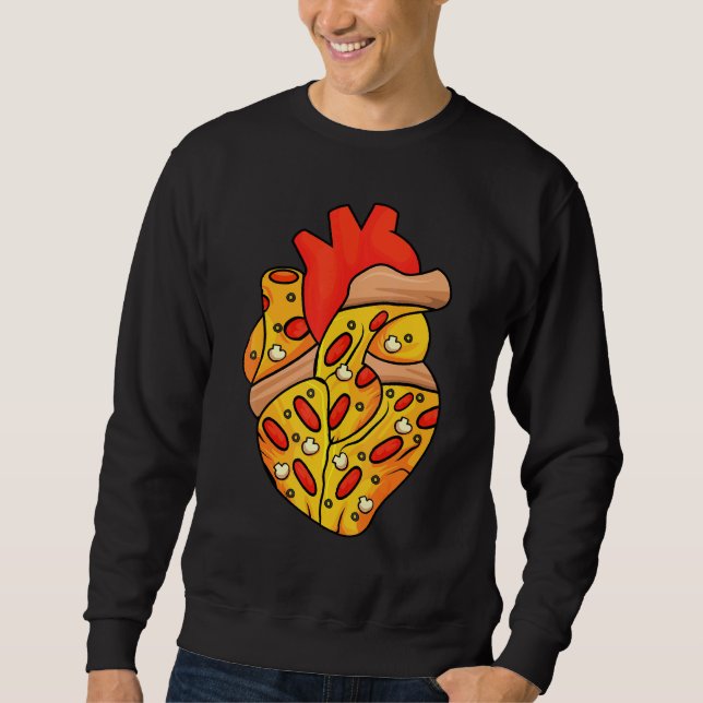 Pizza Heart Slice Neapolitan Pizzeria Pizzaiolo Ca Sweatshirt (Vorderseite)