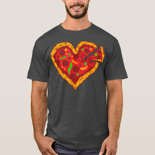 Pizza Heart Spaß Italienische Speisen Pizza Lover T-Shirt