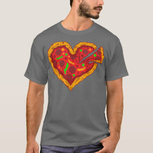 Pizza Heart Spaß Italienische Speisen Pizza Lover T-Shirt
