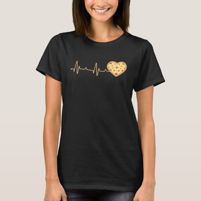 Pizza Heartbeat T-Shirt (Vorderseite)