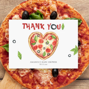 Pizza Herz Aquarell Baby Shower DANKE