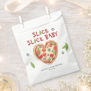Pizza Herz Aquarell Babyparty Geschenktütchen