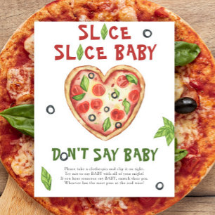 Pizza Herz Baby Shower - Sag nicht Baby Poster