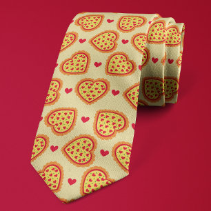 Pizza Herzen Süß Lustiger Pizzaliebhaber Krawatte