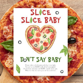 Pizza Herzkinderdusche - kein Baby Poster