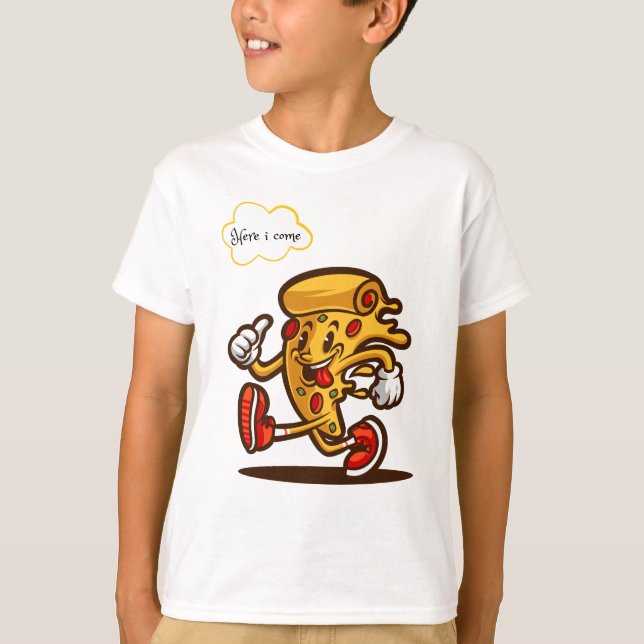 Pizza, hier kommt ich T-Shirt (Vorderseite)