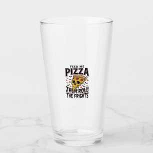 Pizza-Horror-Shirt Vintage-Gravur Filmnacht D Glas