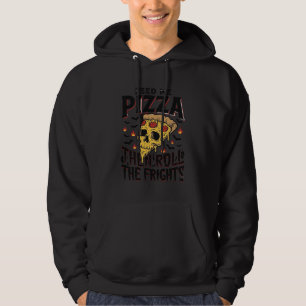 Pizza-Horror-Shirt Vintage-Gravur Movie-Night-D Hoodie