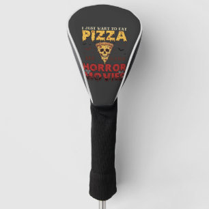 Pizza-Horrorfilme Halloween-Totenkopf-Fledermäuse  Golf Headcover