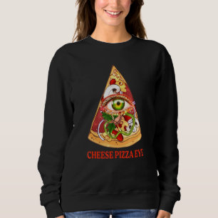 Pizza Illuminati alles sieht Auge Sweatshirt