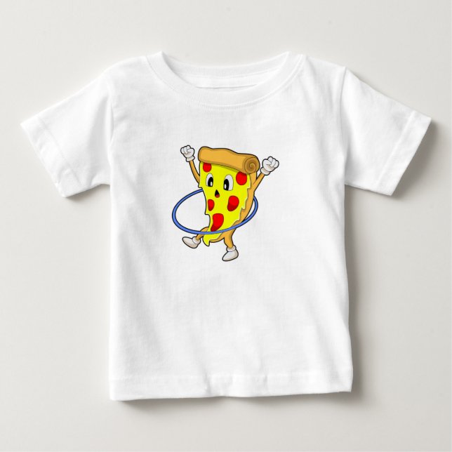 Pizza in Fitness mit Reifen der Fitness.PNG Baby T-shirt (Vorderseite)