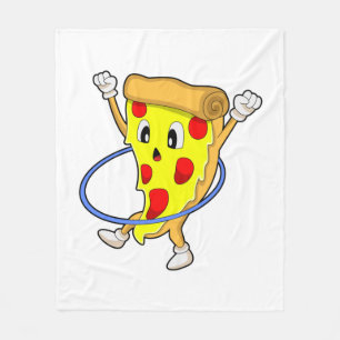 Pizza in Fitness mit Reifen der Fitness.PNG Fleecedecke