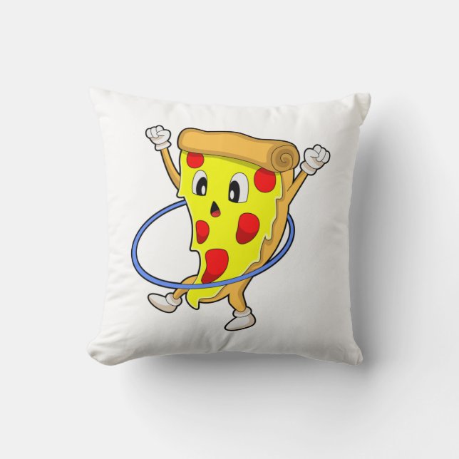 Pizza in Fitness mit Reifen der Fitness.PNG Kissen (Vorderseite)