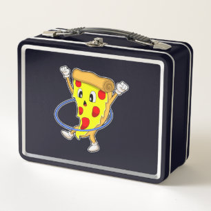 Pizza in Fitness mit Reifen der Fitness.PNG Metall Brotdose