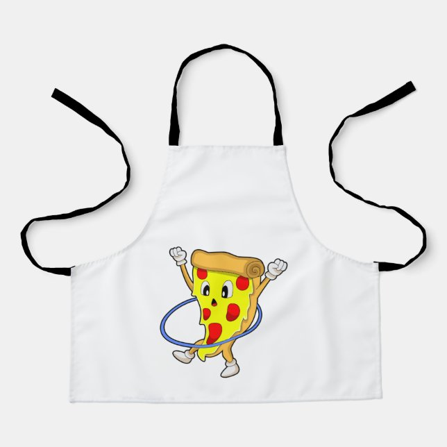 Pizza in Fitness mit Reifen der Fitness.PNG Schürze (Vorderseite)