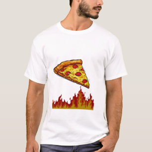 Pizza in Flammen – Lustiges Design für Pizza-Liebh T-Shirt