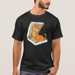Pizza Ingwer Katze Haustier T-Shirt
