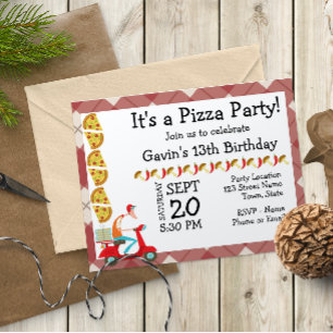 Pizza Invitation Anniversaire