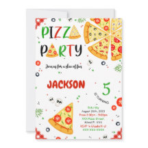 Pizza invitation d'anniversaire