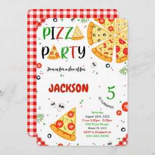 Pizza invitation d'anniversaire