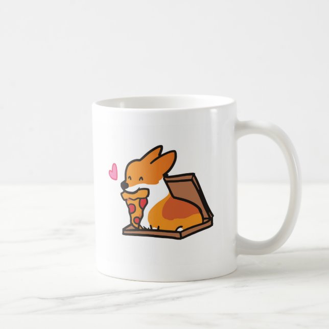 Pizza is Life Corgi | CorgiThings Kaffeetasse (Rechts)