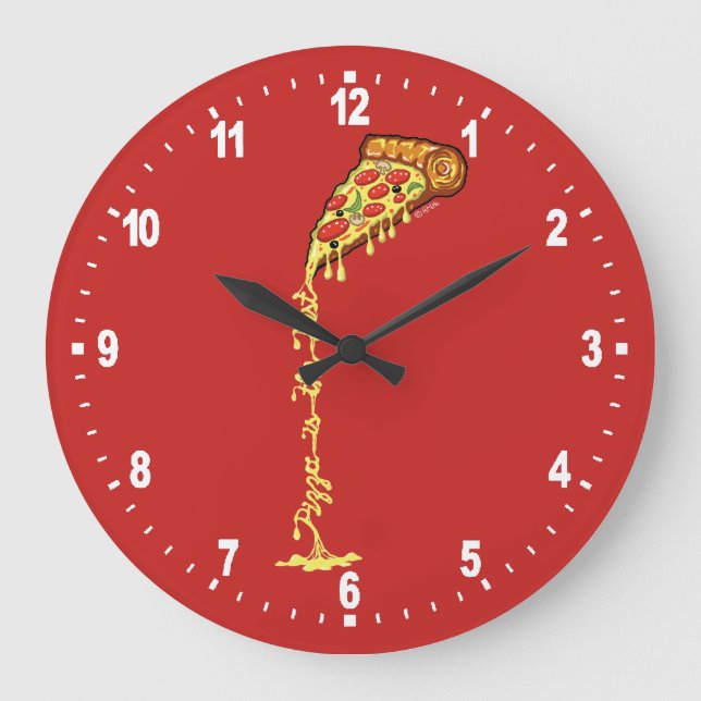 Pizza is the best große wanduhr (Vorderseite)