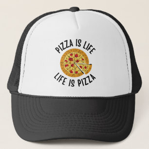 Pizza ist das Leben, wenn Pizza frisch ist Truckerkappe