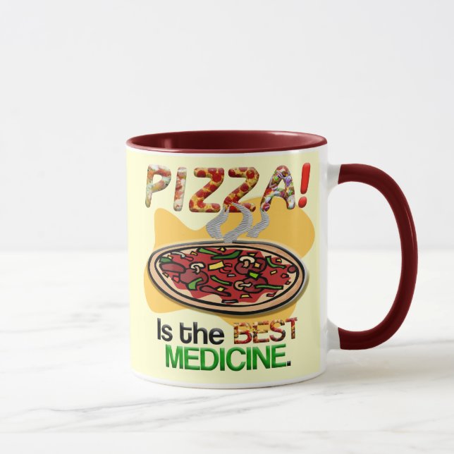 Pizza ist die beste Medizin Tasse (Rechts)