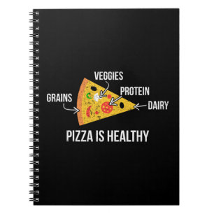 Pizza ist gesund - Carbs - Funny Novelty Fitness Notizblock