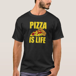 Pizza ist Leben Käse- und Pepperoni-Pizza T-Shirt