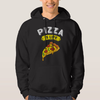 Pizza ist Leben Lustige Pizza Liebhaber Pizza Lebe Hoodie