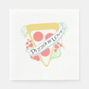 Pizza ist Liebe Serviette