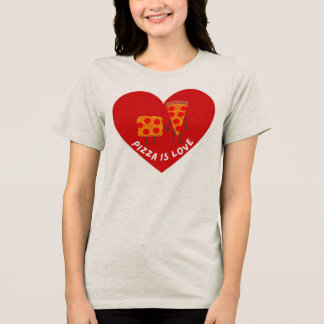 Pizza ist Liebe Süße Kawaii Pizza Paare Frauen Tri-Blend Shirt