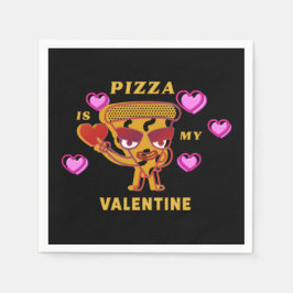 Pizza ist mein Valentine Serviette