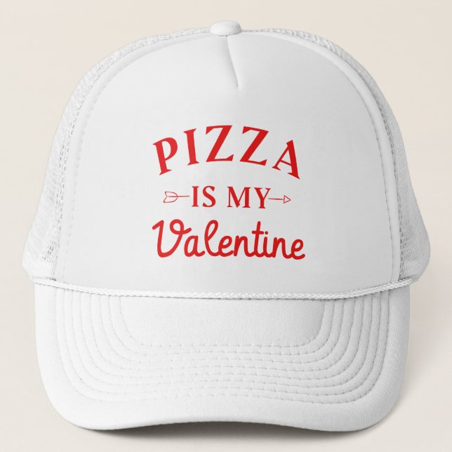 Pizza ist mein Valentine Truckerkappe (Vorderseite)