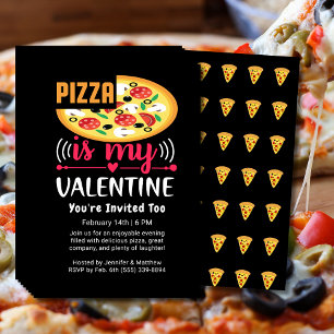Pizza ist mein Valentinstag Lustige Party Flyer