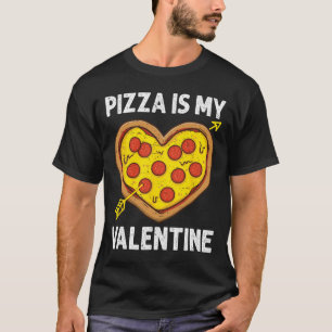 Pizza ist mein Valentinstag Männer Frauen Jungen L T-Shirt
