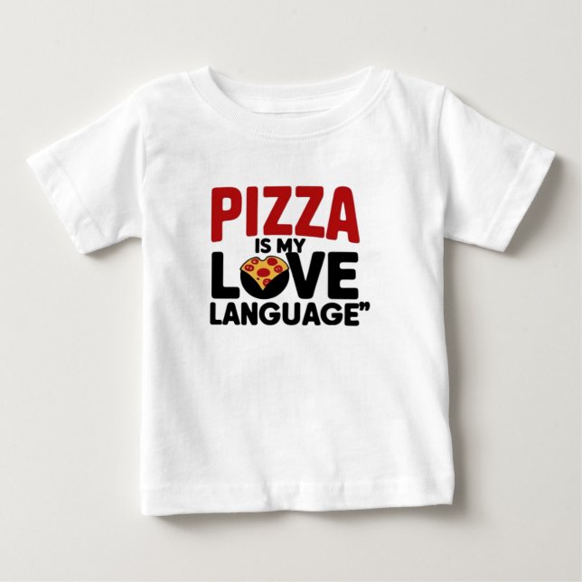 Pizza ist meine Liebe Baby T-shirt (Vorderseite)