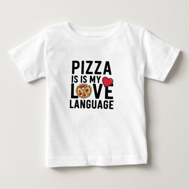 Pizza ist meine Liebe Baby T-shirt (Vorderseite)