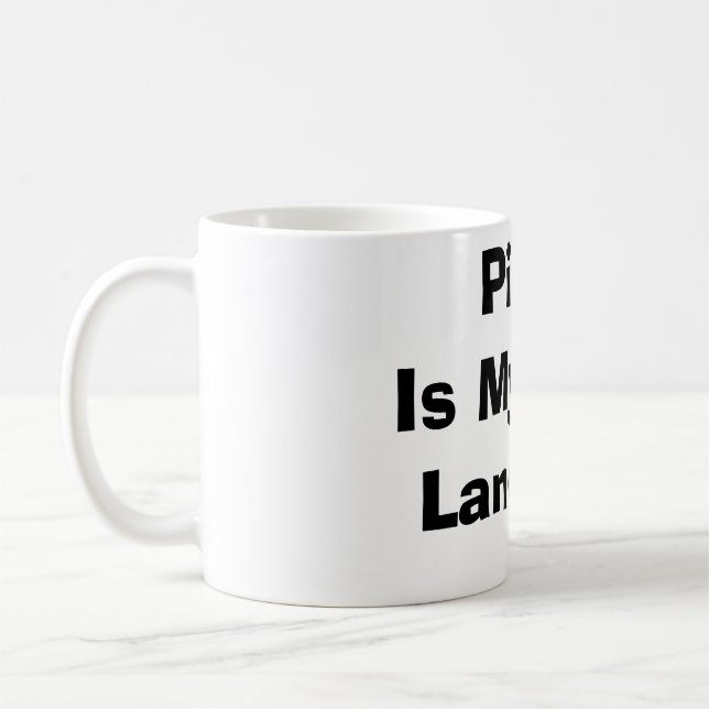 Pizza ist meine Liebe Kaffeetasse (Links)