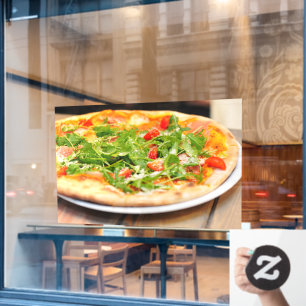 Pizza Italien Abendessen Kirschtomaten Pizzeria Ge Fensteraufkleber