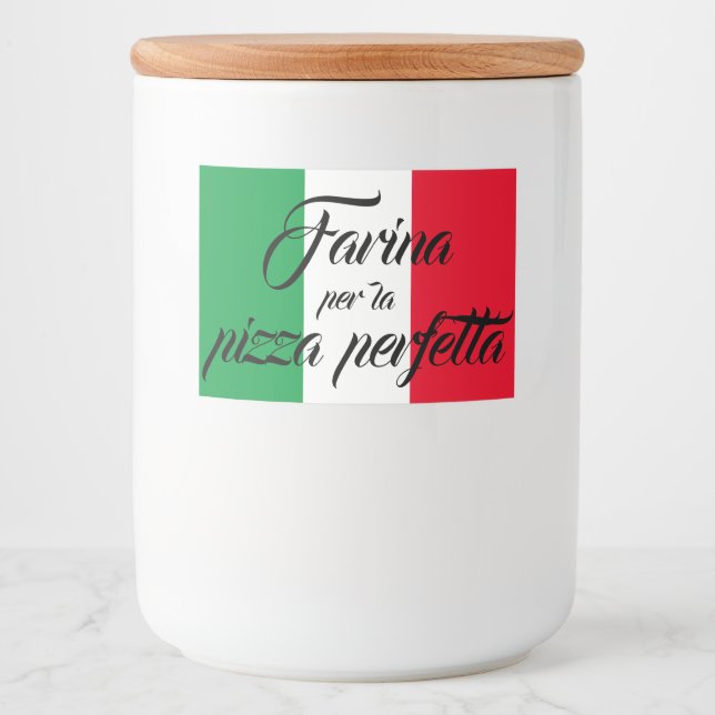 Pizza italienne farine de bocal étiquette - pizzer (Devant)