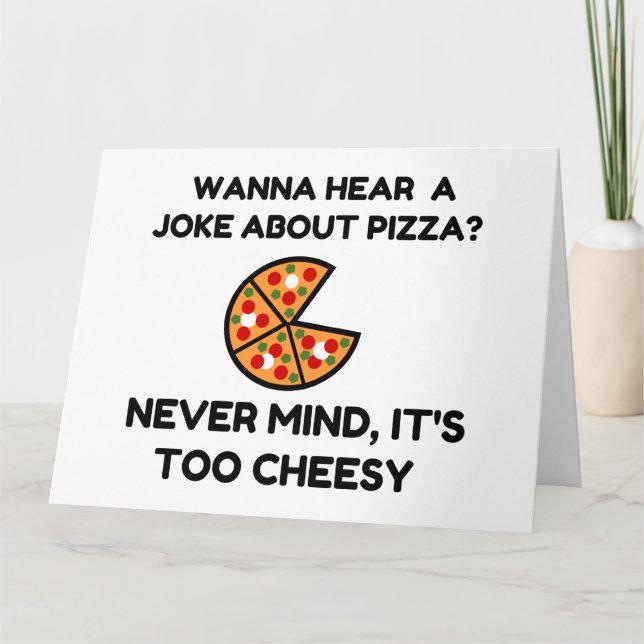 Pizza Joke Dankeskarte (Vorderseite)