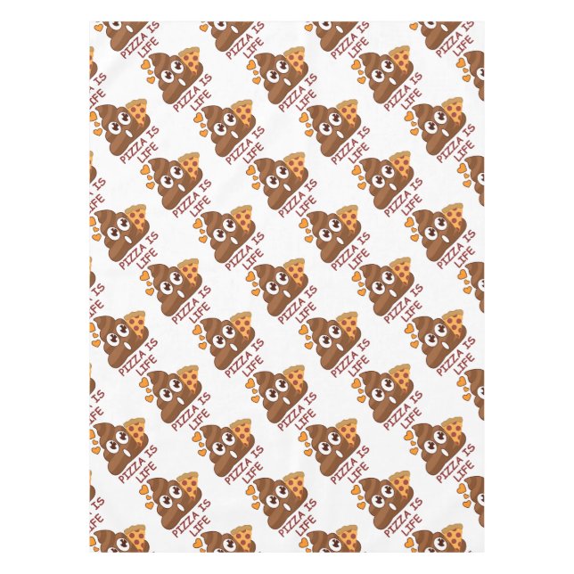 Pizza kacken Emoji Tischdecke (Vorderseite)