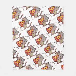 Pizza-Katze! Fleecedecke