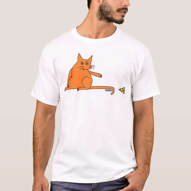 Pizza-Katze T-Shirt (Vorderseite)