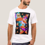 Pizza-Katze T-Shirt<br><div class="desc">Funny und verrücktes Design für ein cooles Geschenk !</div>