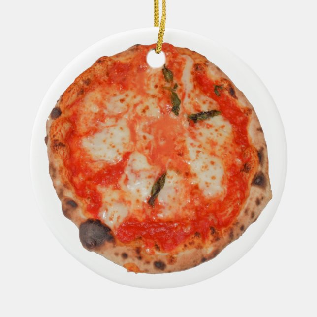 Pizza Keramik Ornament (Vorne)