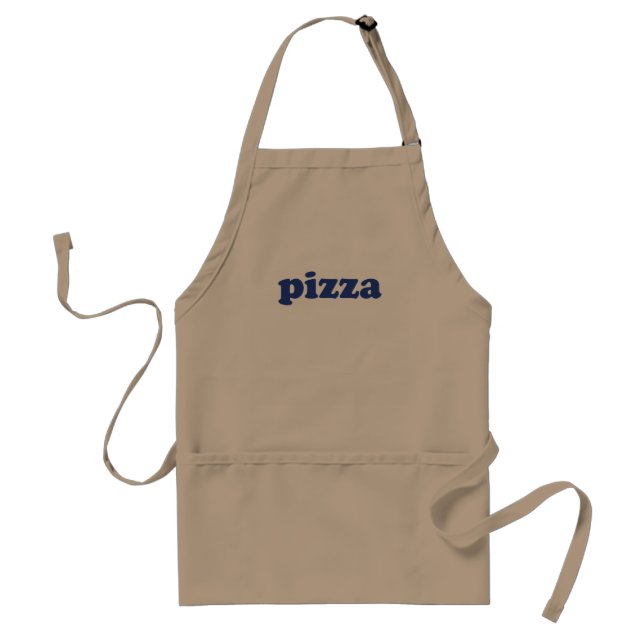 Pizza khaki blauer moderner Typografie solide lust Schürze (Vorne)